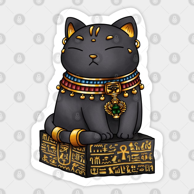 Egyptian Cat God Bastet Cat God Sticker TeePublic